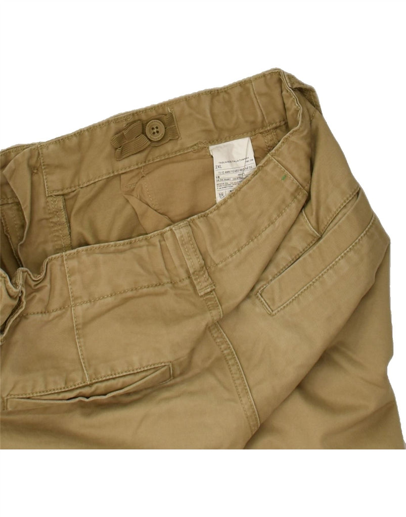 BENETTON Boys Straight Chino Trousers 11-12 Years 2XL W30 L25 Beige Cotton | Vintage Benetton | Thrift | Second-Hand Benetton | Used Clothing | Messina Hembry 