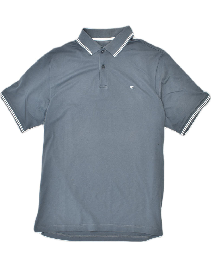 CHAMPION Mens Polo Shirt XL Grey Cotton | Vintage | Thrift | Second-Hand | Used Clothing | Messina Hembry 