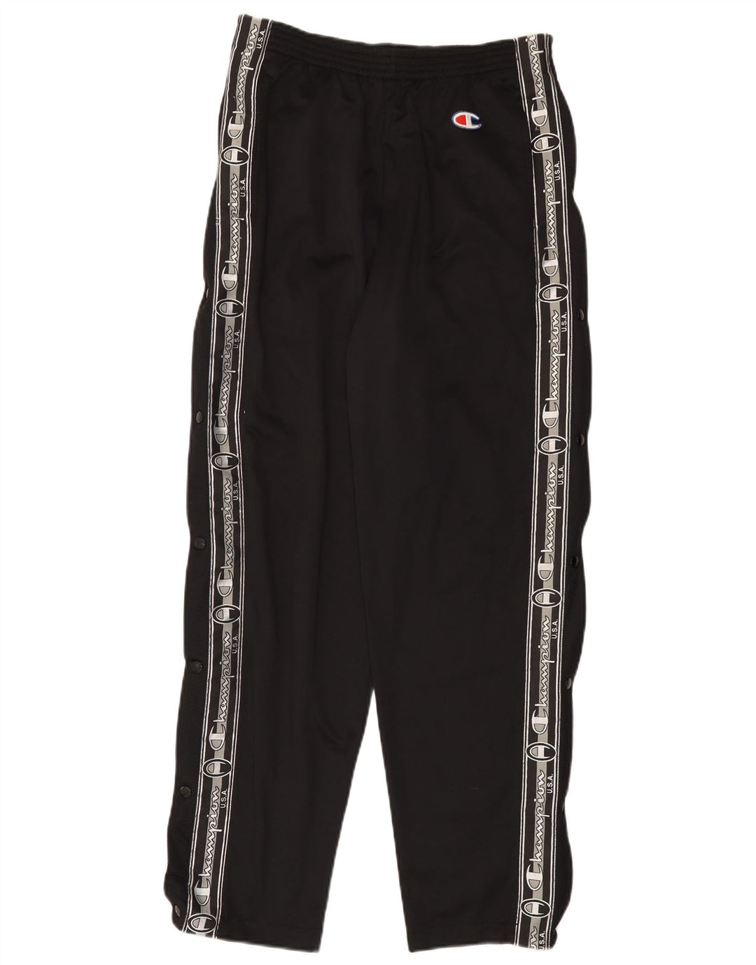 Champion Mens Graphic Tracksuit Trousers Small Black Polyester