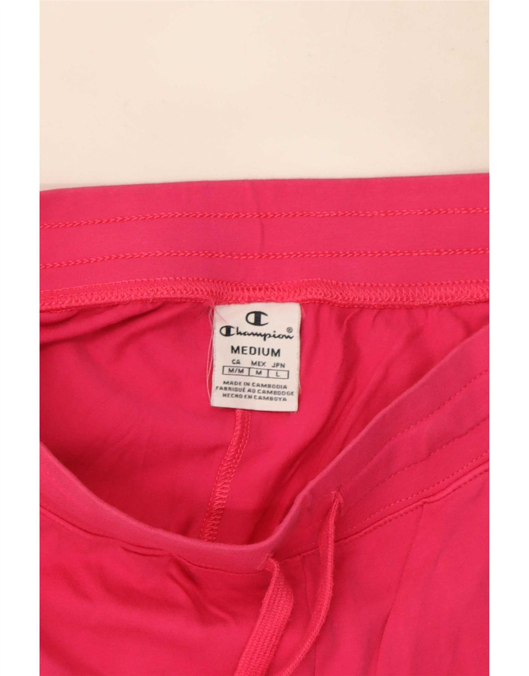 Champion Womens Graphic Sport Shorts UK 12 Medium Pink