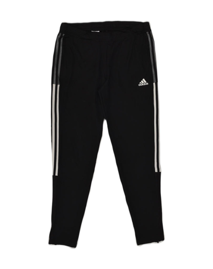 ADIDAS Womens Tracksuit Trousers UK 12/14 Medium Black Polyester | Vintage Adidas | Thrift | Second-Hand Adidas | Used Clothing | Messina Hembry 