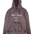 Hard Rock Cafe Mens Rome Graphic Zip Hoodie Sweater Medium Grey Flecked