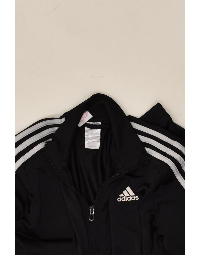 ADIDAS Boys Tracksuit Top Jacket 15-16 Years Black Polyester | Vintage Adidas | Thrift | Second-Hand Adidas | Used Clothing | Messina Hembry 