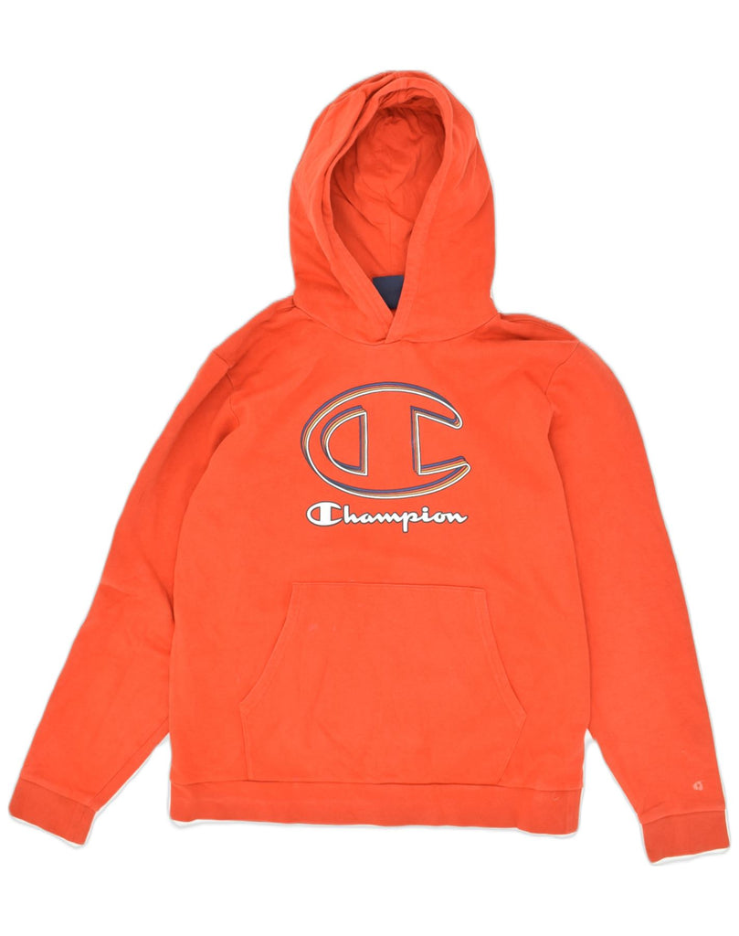 CHAMPION Boys Graphic Hoodie Jumper 15-16 Years 2XL Red Cotton | Vintage Champion | Thrift | Second-Hand Champion | Used Clothing | Messina Hembry 