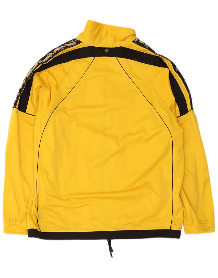 Asics Mens Graphic Tracksuit Top Jacket Medium Yellow Colourblock