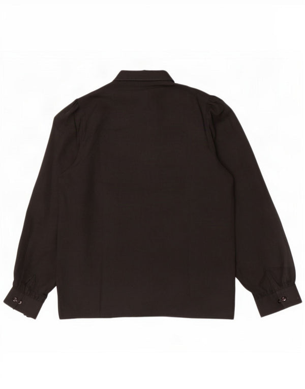 Lady Windsor Womens Shirt Blouse IT 42 Medium Black Polyester