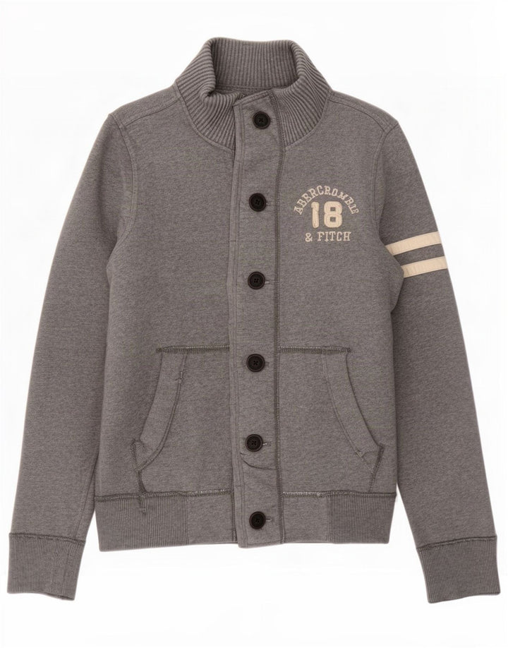 Abercrombie & Fitch Mens Tracksuit Top Jacket Large Grey Cotton
