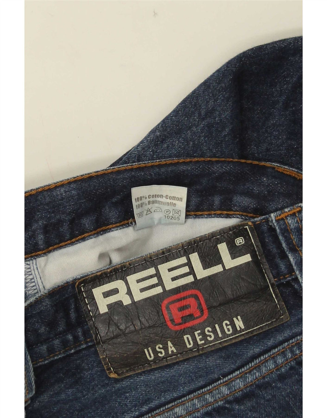 Vintage Mens Denim Shorts W38 XL Blue Cotton