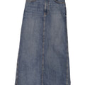 Zara Womens Midi Denim Skirt Small W26 Blue Cotton