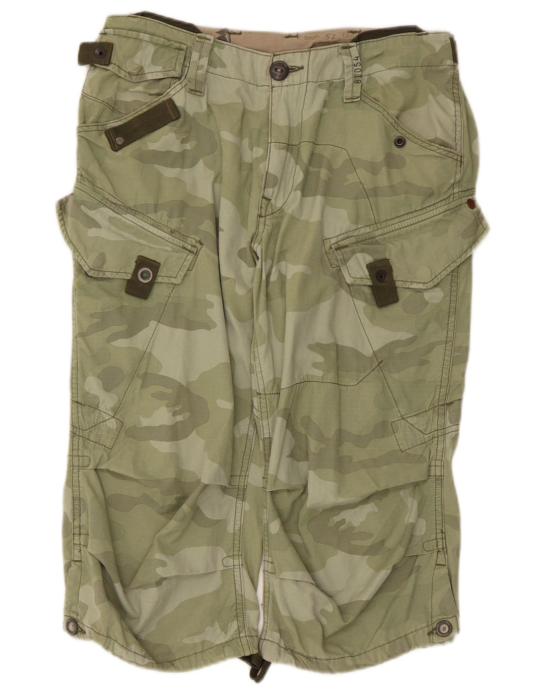 G-Star Mens Cargo Bermuda Shorts Medium W32 Green Camouflage Cotton