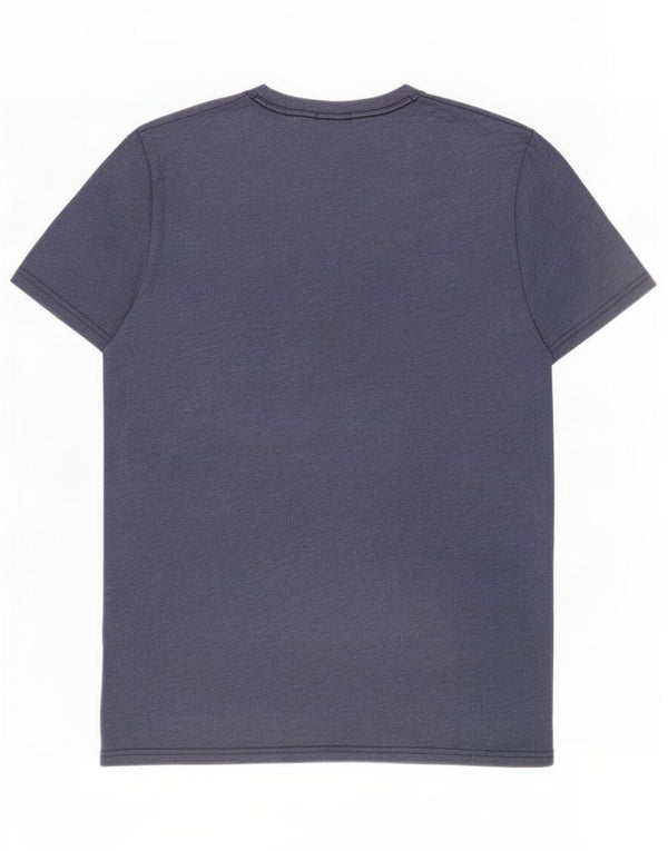 Abercrombie & Fitch Mens Muscle Graphic T-Shirt Top Large Blue Cotton