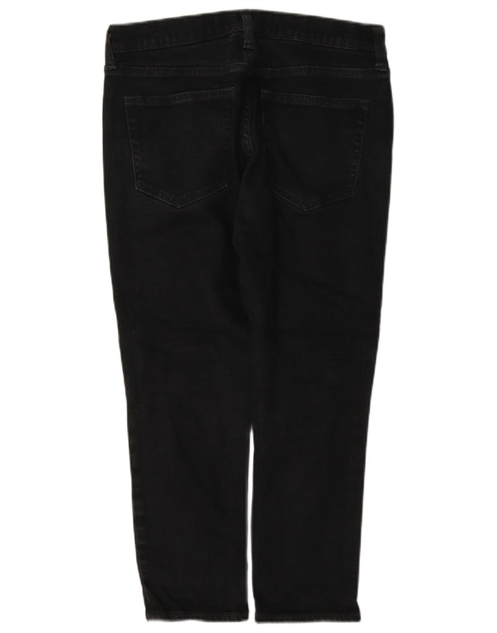 Gap Womens Girlfriend Cropped Jeans W27 L23 Black Cotton