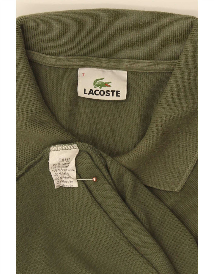 Lacoste Mens Polo Shirt Size 7 2XL Green Cotton
