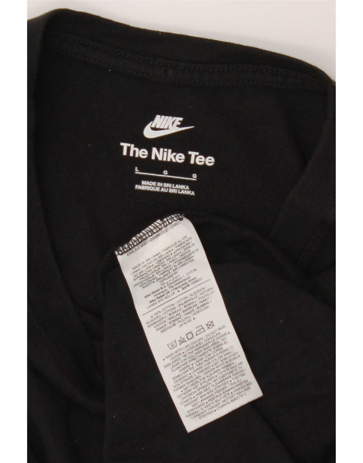 Nike Mens T-Shirt Top Large Black Cotton