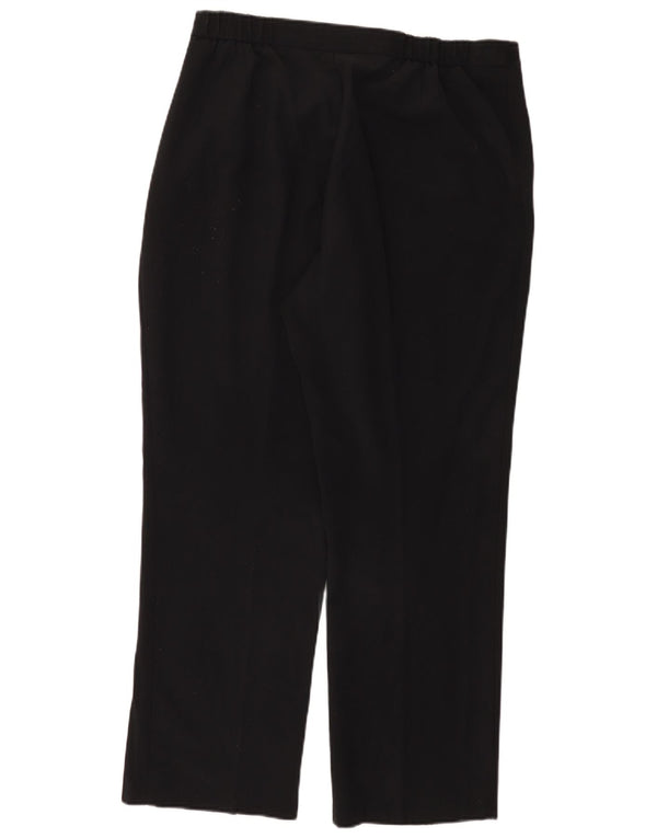 Marks & Spencer Womens Straight Casual Trousers UK 18 XL W38 L29 Black