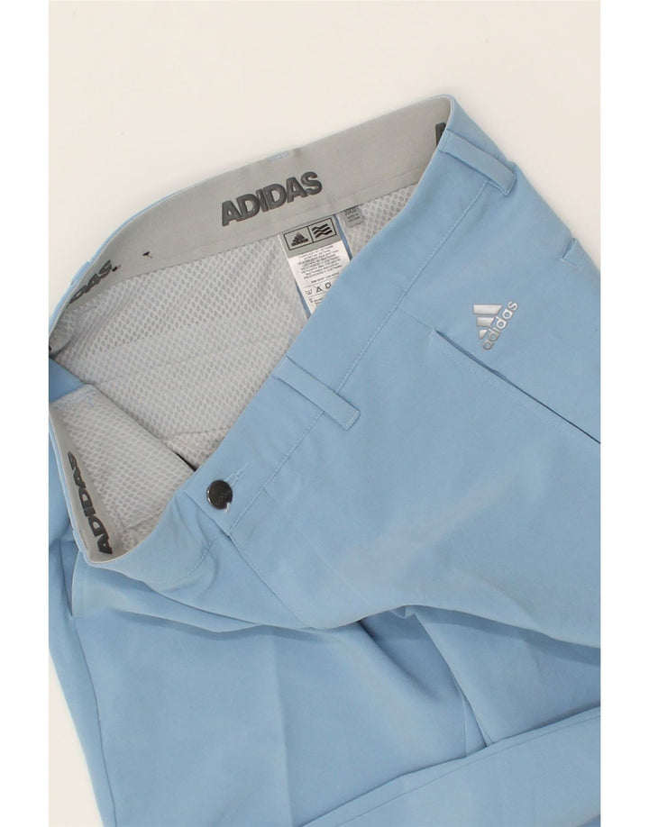 ADIDAS Womens Slim Chino Trousers W30 L32 Blue Polyester Vintage Adidas and Second-Hand Adidas from Messina Hembry 