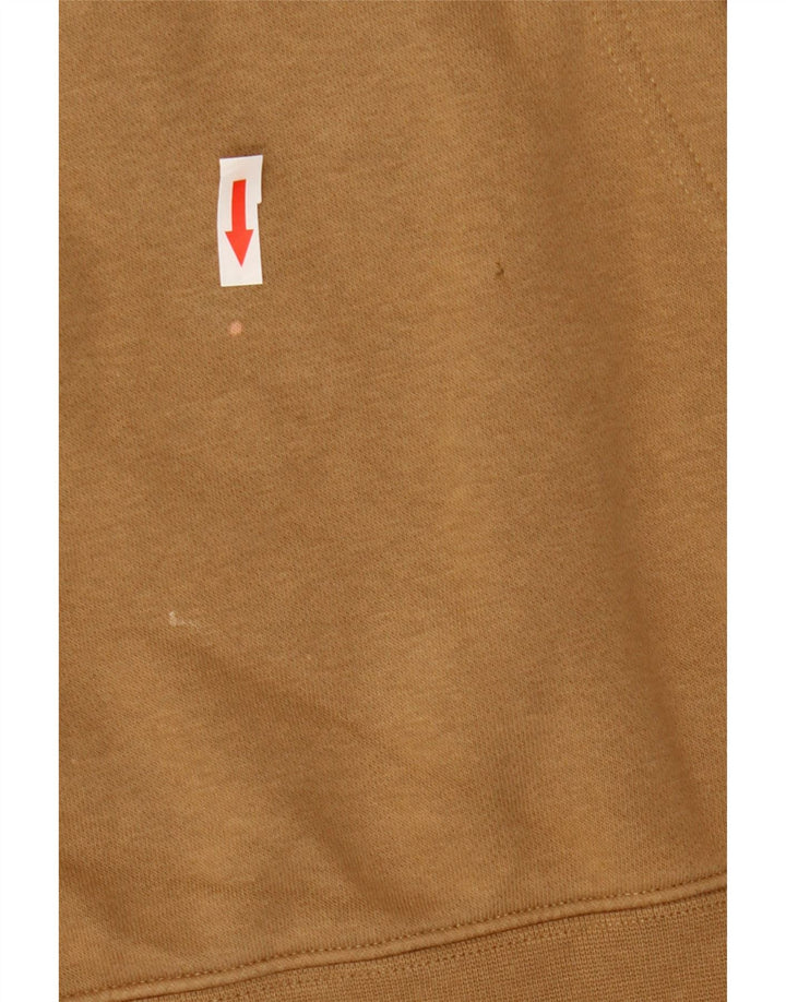 Nike Mens Hoodie Jumper Small Beige Cotton