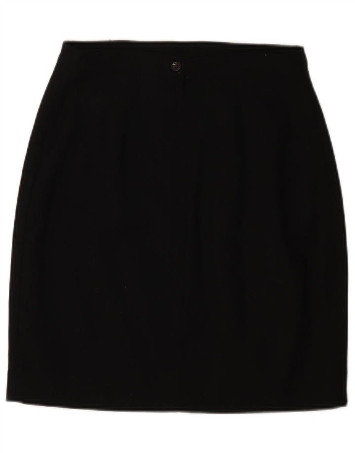 Kenzo Womens Pencil Skirt IT 40 Small W26  Black Wool
