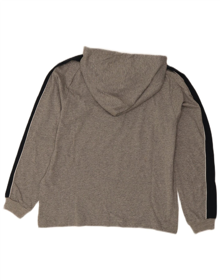 Champion Mens Hoodie Jumper Small Grey Colourblock Cotton