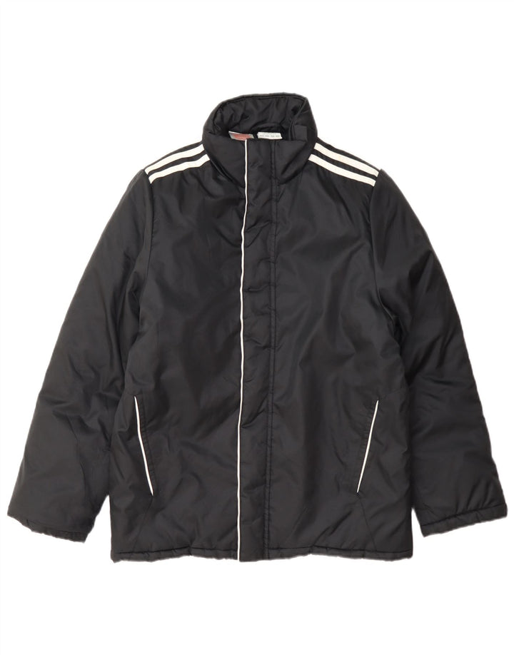 Adidas Boys Padded Jacket 11-12 Years Black Nylon