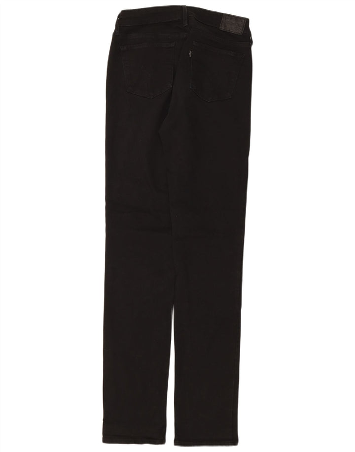 Levi's Womens 710 Slim Jeans W30 L34 Black Cotton