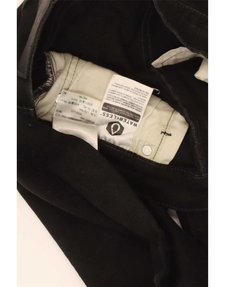 Levi's Mens 502 Tapered Jeans W30 L32 Black Cotton