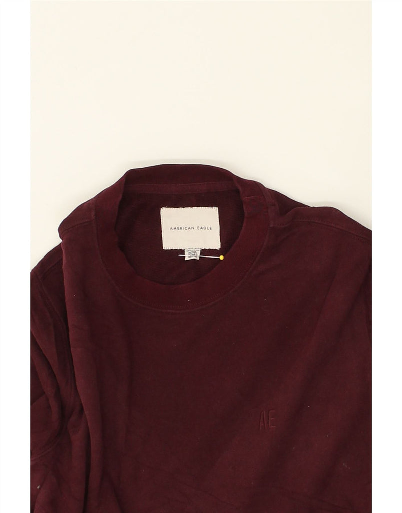 AMERICAN EAGLE Mens Sweatshirt Jumper XS Burgundy Cotton | Vintage American Eagle | Thrift | Second-Hand American Eagle | Used Clothing | Messina Hembry 