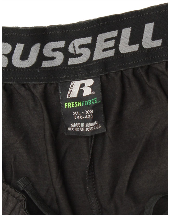 RUSSELL ATHLETIC Mens Dri-Power Sport Shorts XL  Black Polyester