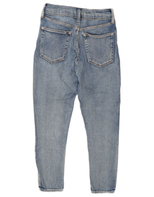 Topshop Womens Petite Crop Skinny Jeans W28 L24 Blue Cotton