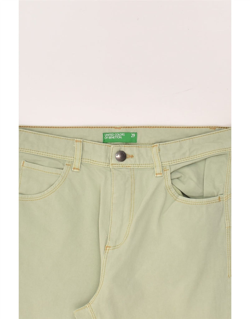 BENETTON Womens Skinny Jeans W29 L29  Green Cotton | Vintage Benetton | Thrift | Second-Hand Benetton | Used Clothing | Messina Hembry 