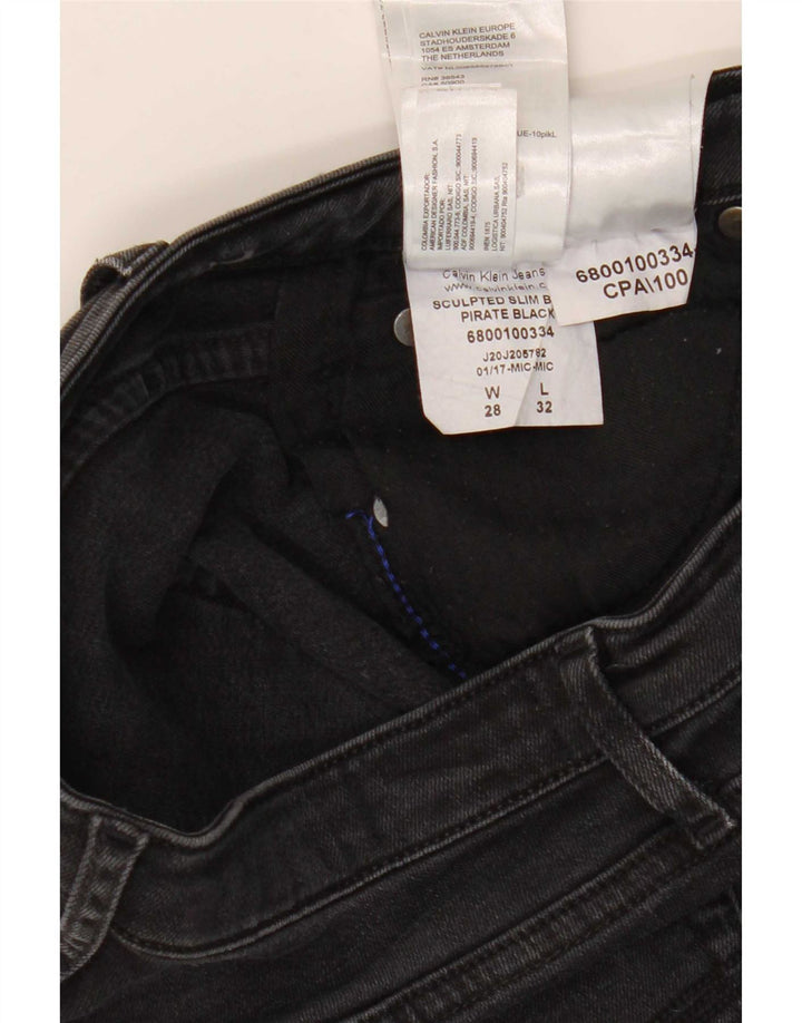 Calvin Klein Womens Slim Bootcut Jeans W28 L32 Black Lyocell
