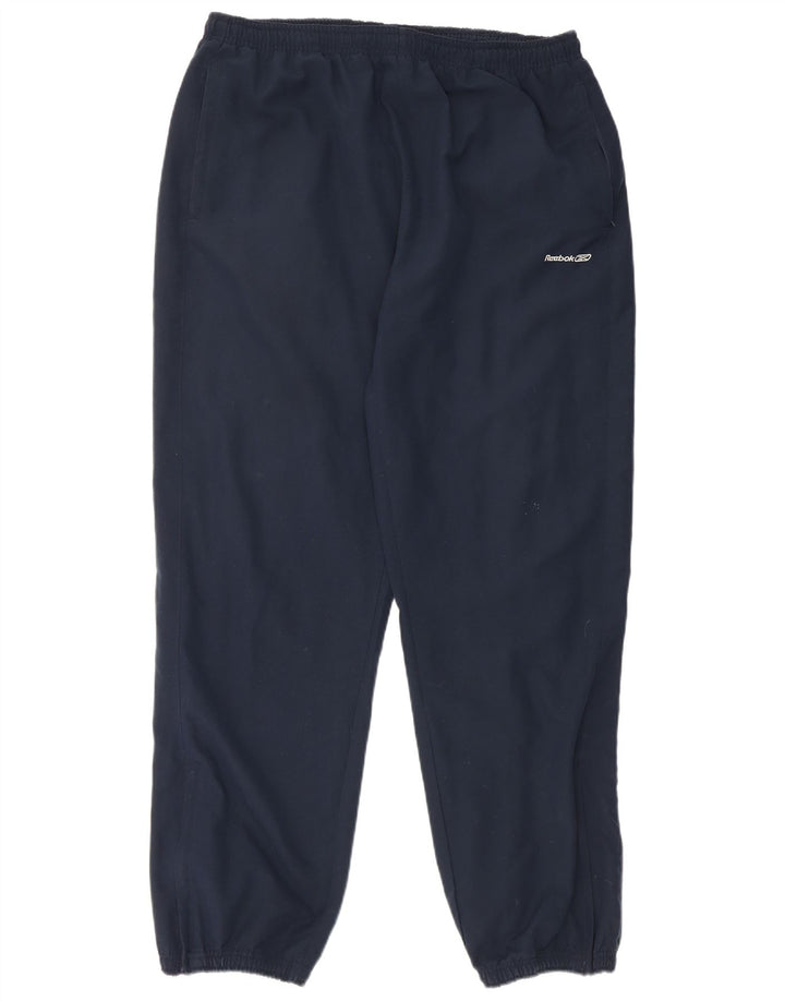 Reebok Mens Tracksuit Trousers Joggers XL Navy Blue Polyester