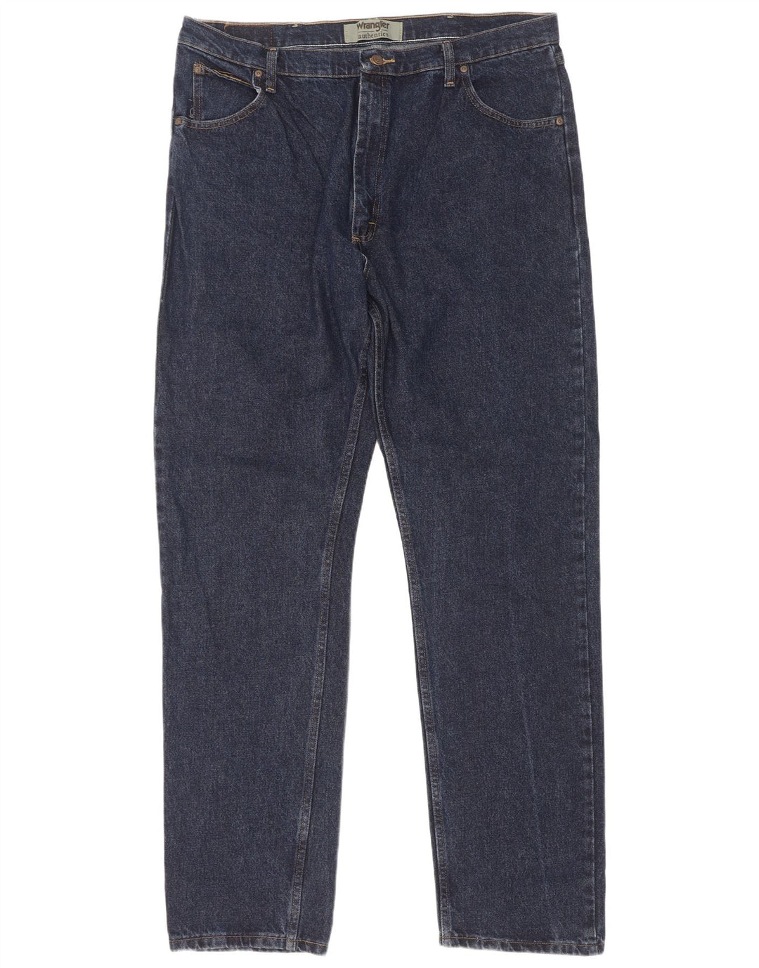 Wrangler Mens Straight Jeans W40 L36 Navy Blue Cotton