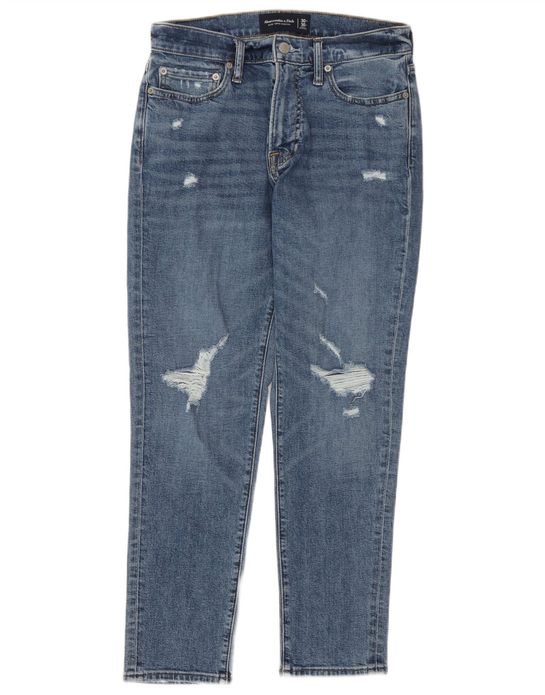 Abercrombie & Fitch Womens Stretch Distressed Slim Jeans W30 L27 Blue
