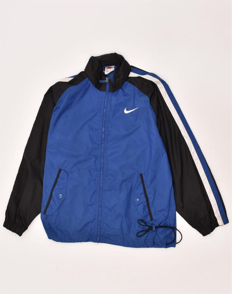 NIKE Boys Graphic Hooded Tracksuit Top Jacket 13-14 Years Large Blue | Vintage Nike | Thrift | Second-Hand Nike | Used Clothing | Messina Hembry 