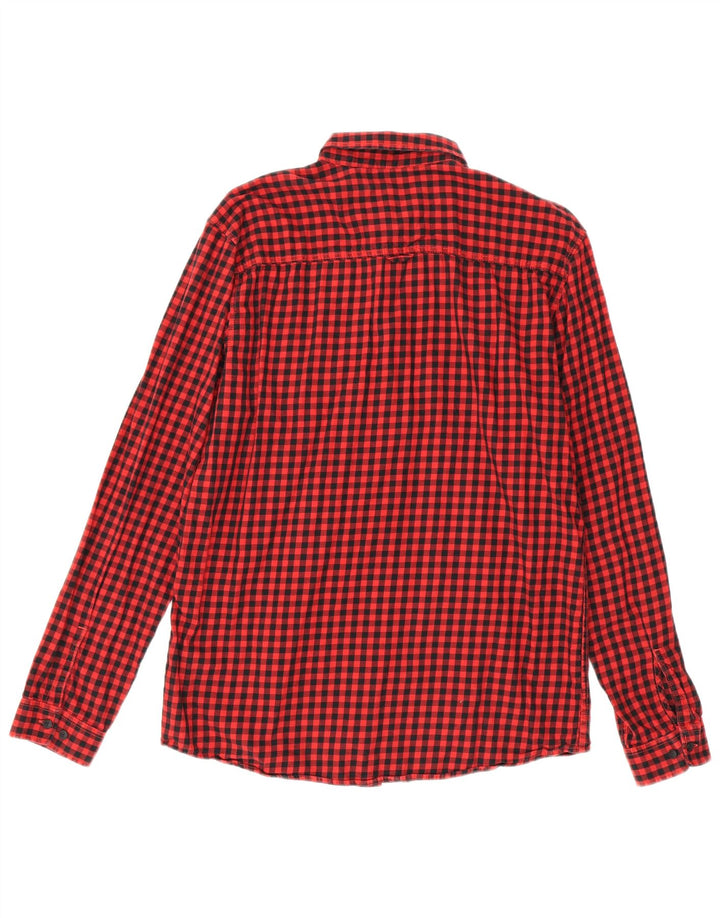 Jack & Jones Mens Shirt XL Red Gingham Cotton