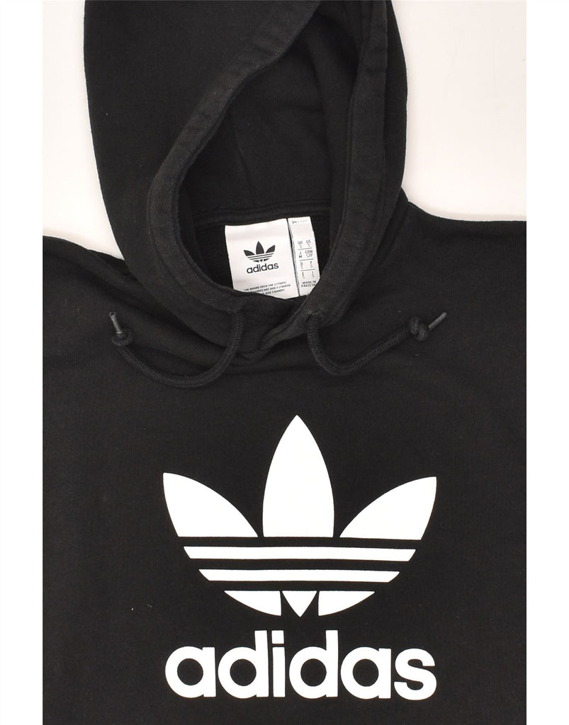 ADIDAS Mens Graphic Hoodie Jumper Small Black Cotton | Vintage Adidas | Thrift | Second-Hand Adidas | Used Clothing | Messina Hembry 