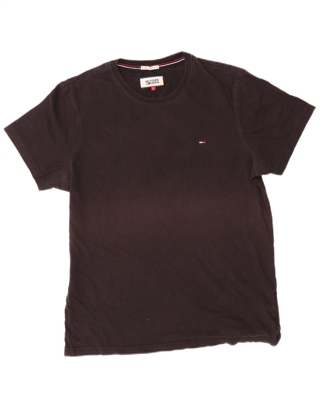 Tommy Hilfiger Mens T-Shirt Top Large Black Cotton