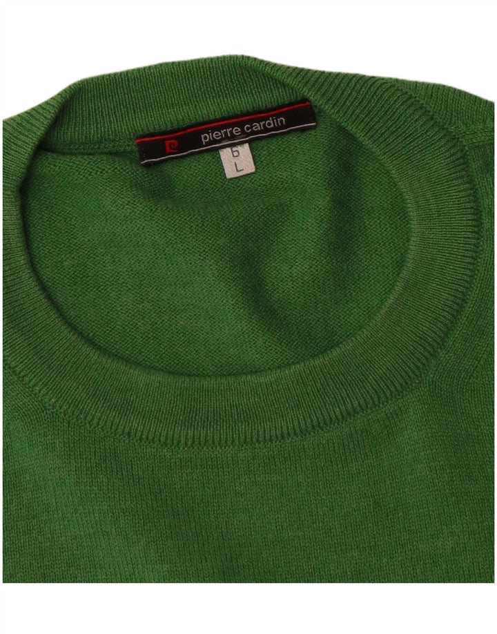 Pierre Cardin Mens Crew Neck Jumper Sweater Large Green