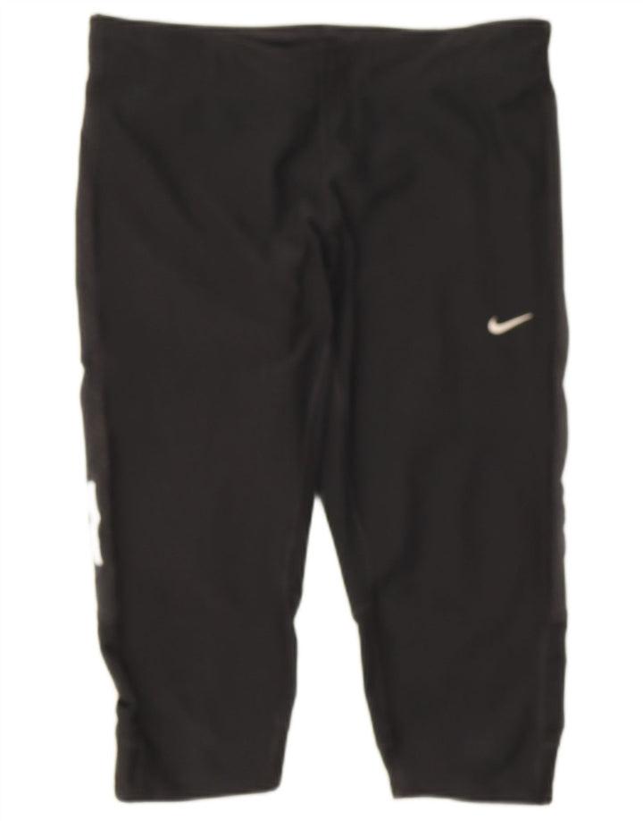 Nike Womens Dri Fit Capri Leggings UK 12 Medium Black