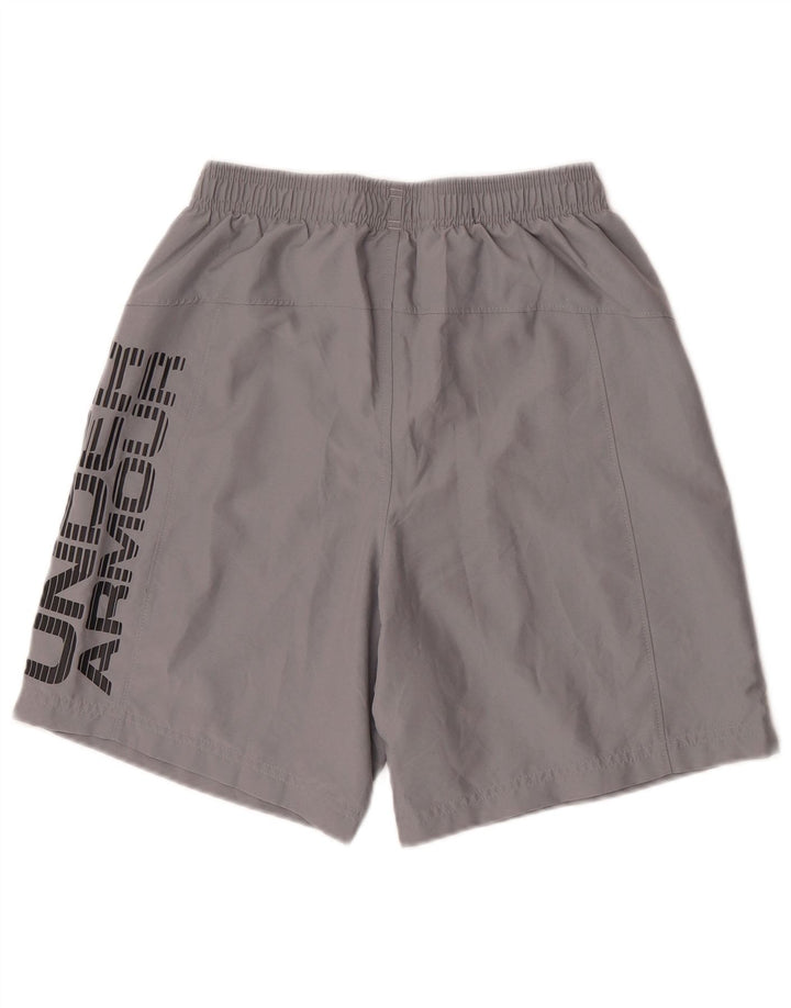 Under Armour Mens Heat Gear Graphic Sport Shorts Small  Grey Polyester