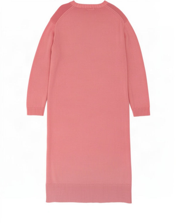 Zara Womens Oversized Jumper Dress UK 10 Small Pink Cotton