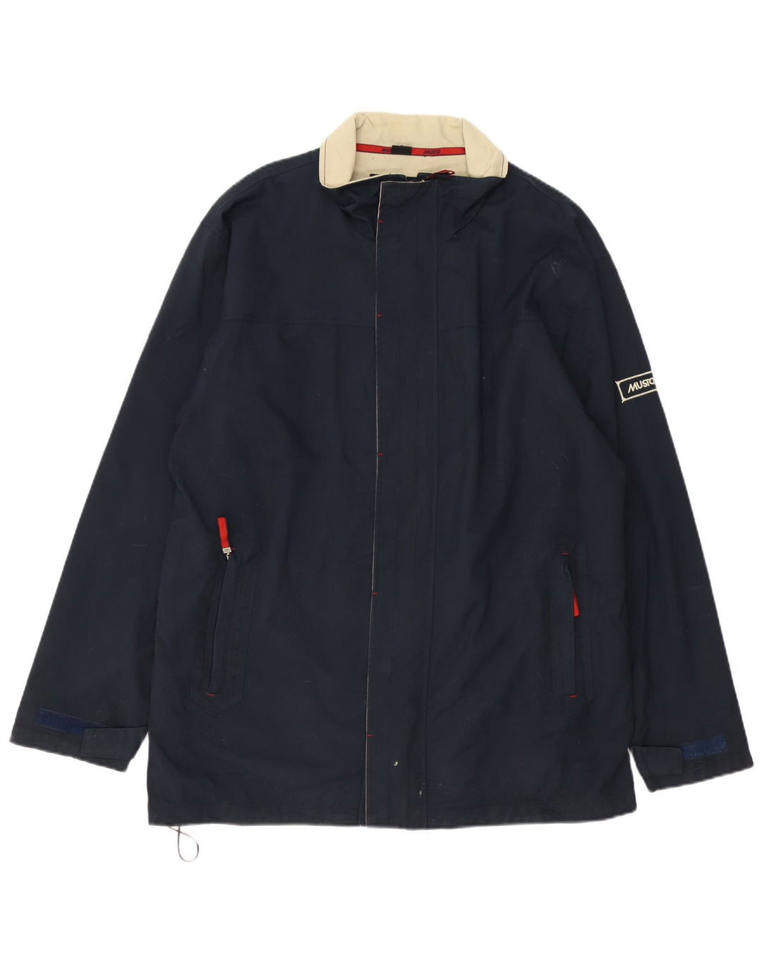 Musto Mens Rain Jacket UK 40 Large Navy Blue Nylon