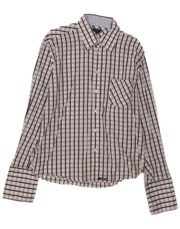 Ted Baker Mens Formal Shirt Size 5 XL Blue Check