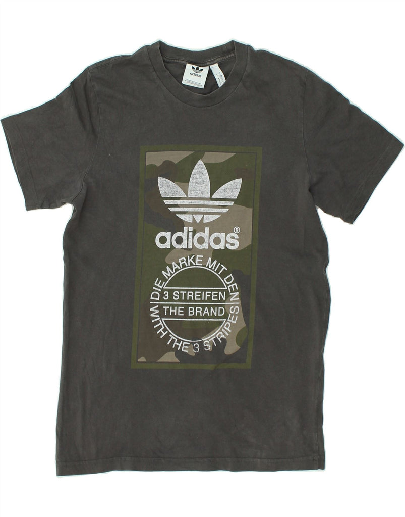 ADIDAS Mens Graphic T-Shirt Top Small Grey Cotton | Vintage Adidas | Thrift | Second-Hand Adidas | Used Clothing | Messina Hembry 