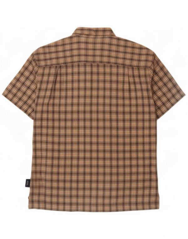 C&A Boys Short Sleeve Shirt 11-12 Years Grey Check Cotton