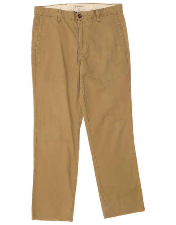 Dockers Mens Slim Fit Chino Trousers W32 L29 Beige Cotton