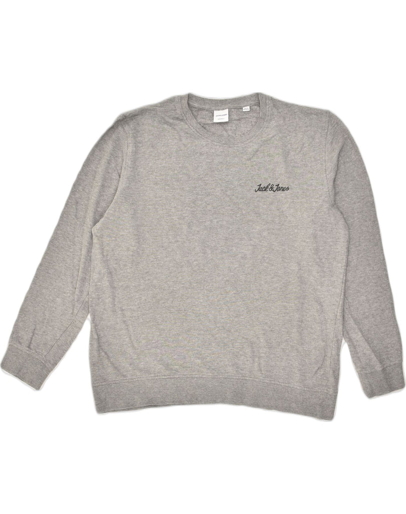 JACK & JONES Mens Sweatshirt Jumper Large Grey Cotton | Vintage Jack & Jones | Thrift | Second-Hand Jack & Jones | Used Clothing | Messina Hembry 