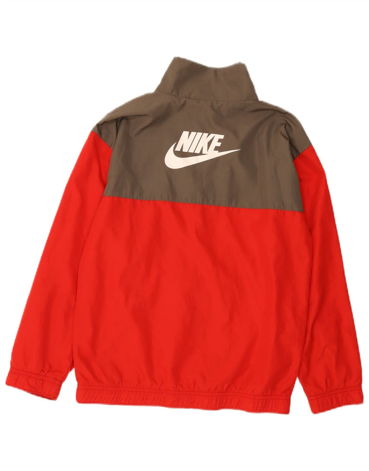Nike Boys Graphic Tracksuit Top Jacket 10-11 Years Medium Red Colourblock