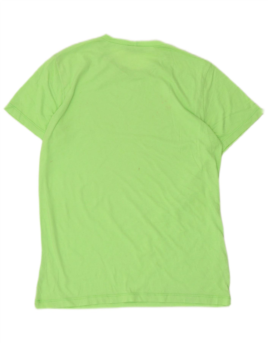 Benetton Womens Graphic T-Shirt Top UK 12 Medium Green